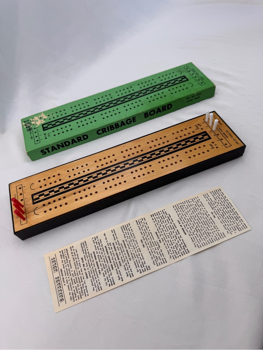 Vintage 1950’s MCM Standard Cribbage Board